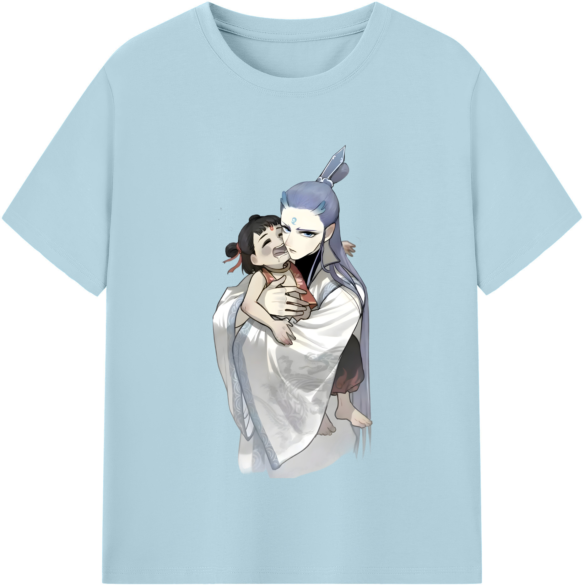 （画像用） Ne Zha 2 ナタ 魔童の大暴れ 綿100％半袖Tシャツ（フロントプリント）
